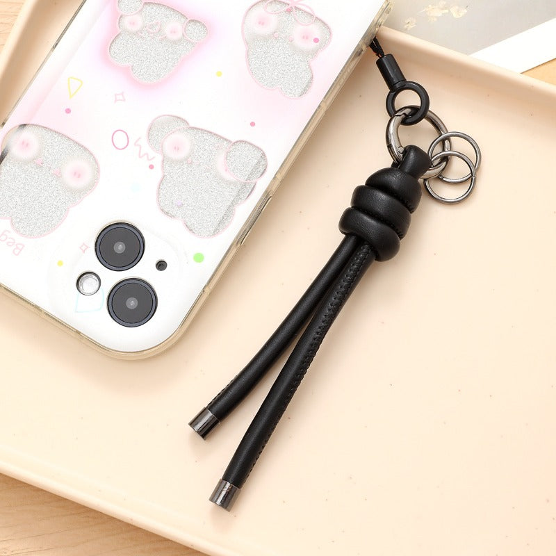Wholesale DIY Handmade Creative Pendant Design, Woven Leather Rope Keychains